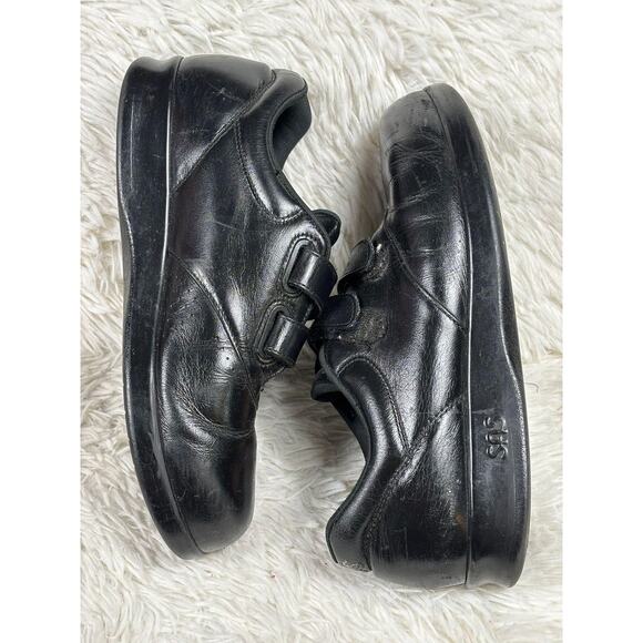 SAS Shoes Womens Size 8W Black Leather Walking Comfort Orthopedic Wide - Picture 2 of 7